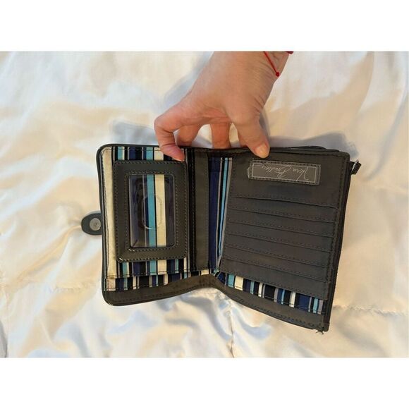 Vera Bradley Women's Octagon Pattern Wallet Black - Picture 3 of 8